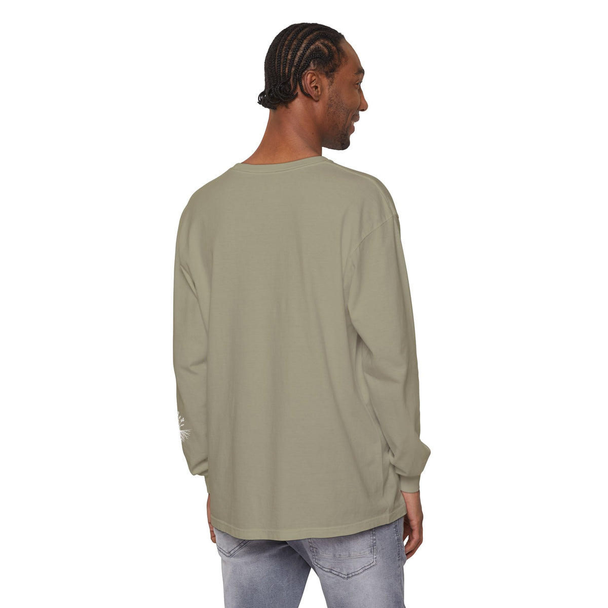 Still & Rooted Long Sleeve T-Shirt – Minimalist Nature Graphic