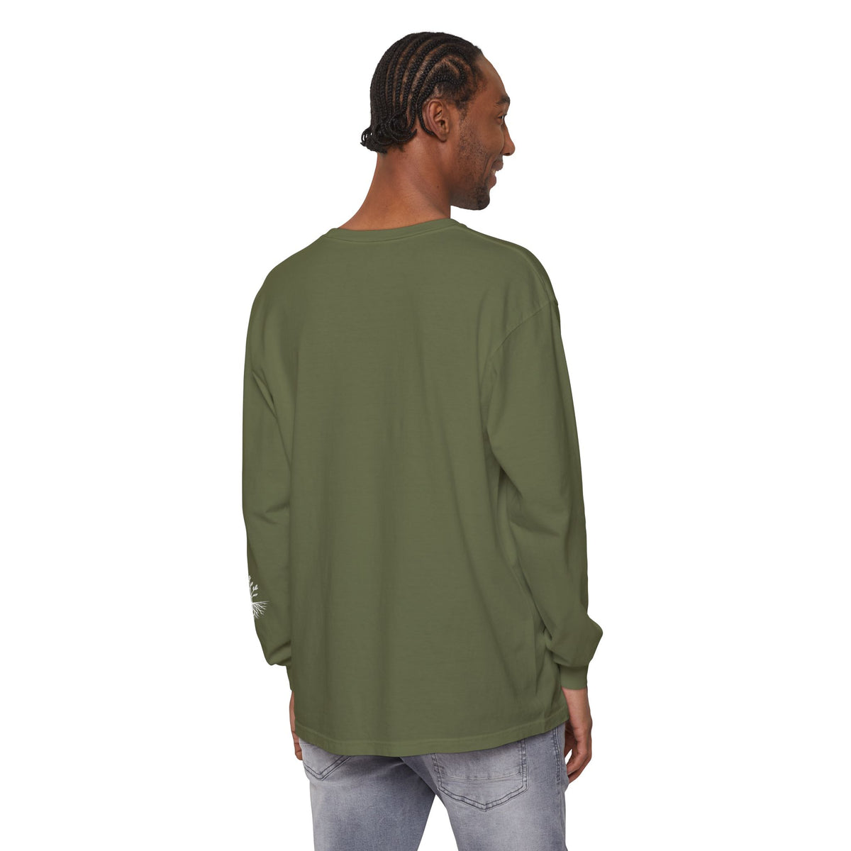 Still & Rooted Long Sleeve T-Shirt – Minimalist Nature Graphic