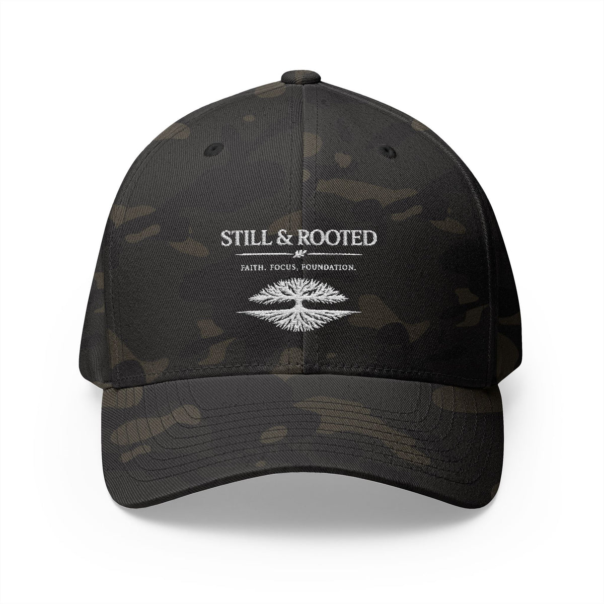 Still & Rooted Embroidered Baseball Cap — Minimal Nature-Inspired Hat