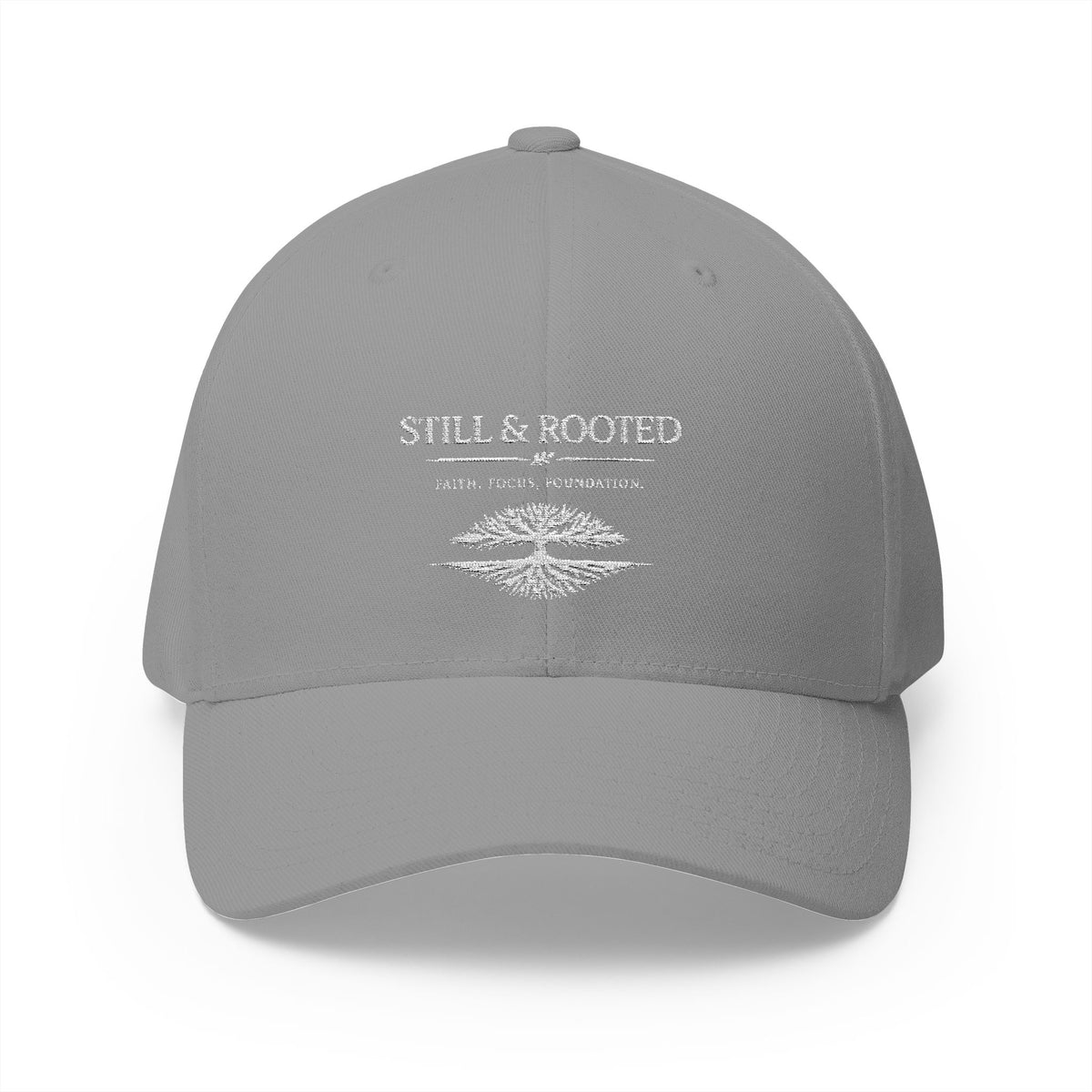 Still & Rooted Embroidered Baseball Cap — Minimal Nature-Inspired Hat