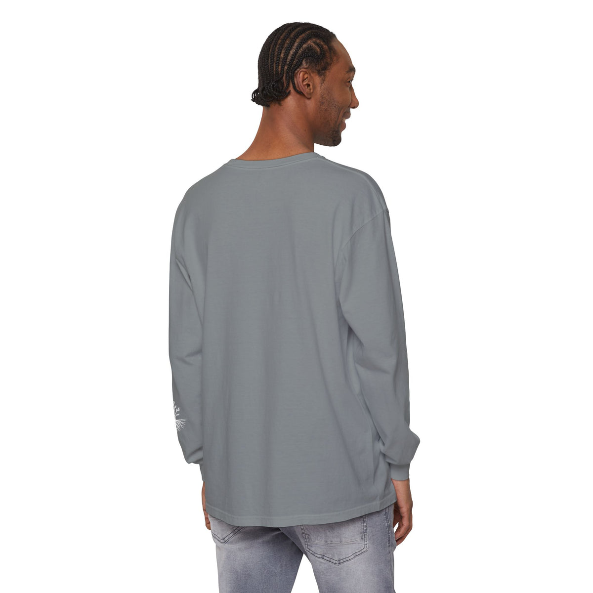 Still & Rooted Long Sleeve T-Shirt – Minimalist Nature Graphic