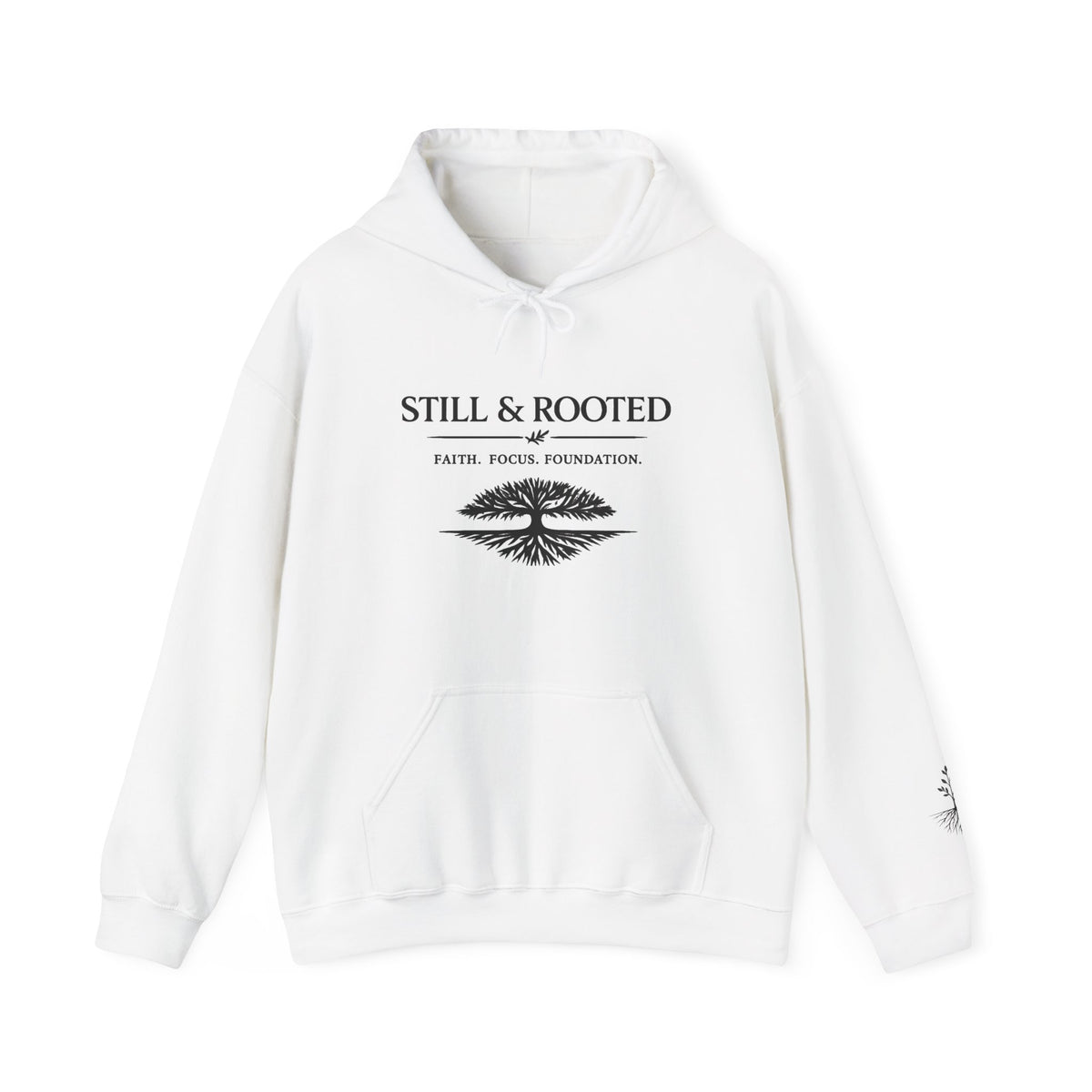 Still & Rooted Hoodie — Nature-Inspired Calm Graphic Pullover