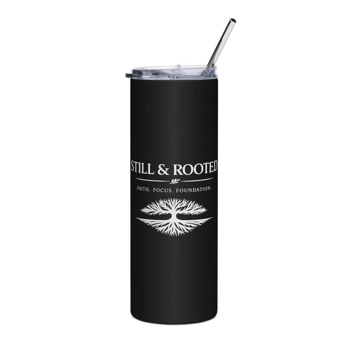 Still & Rooted 20oz Stainless Tumbler — Minimalist Tree of Life Insulated Cup