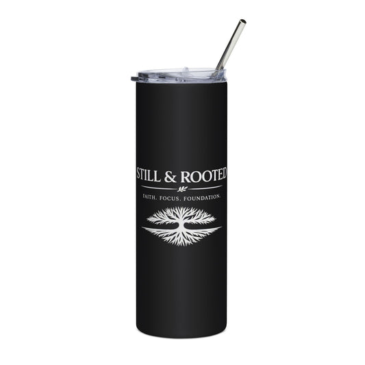 Still & Rooted 20oz Stainless Tumbler — Minimalist Tree of Life Insulated Cup
