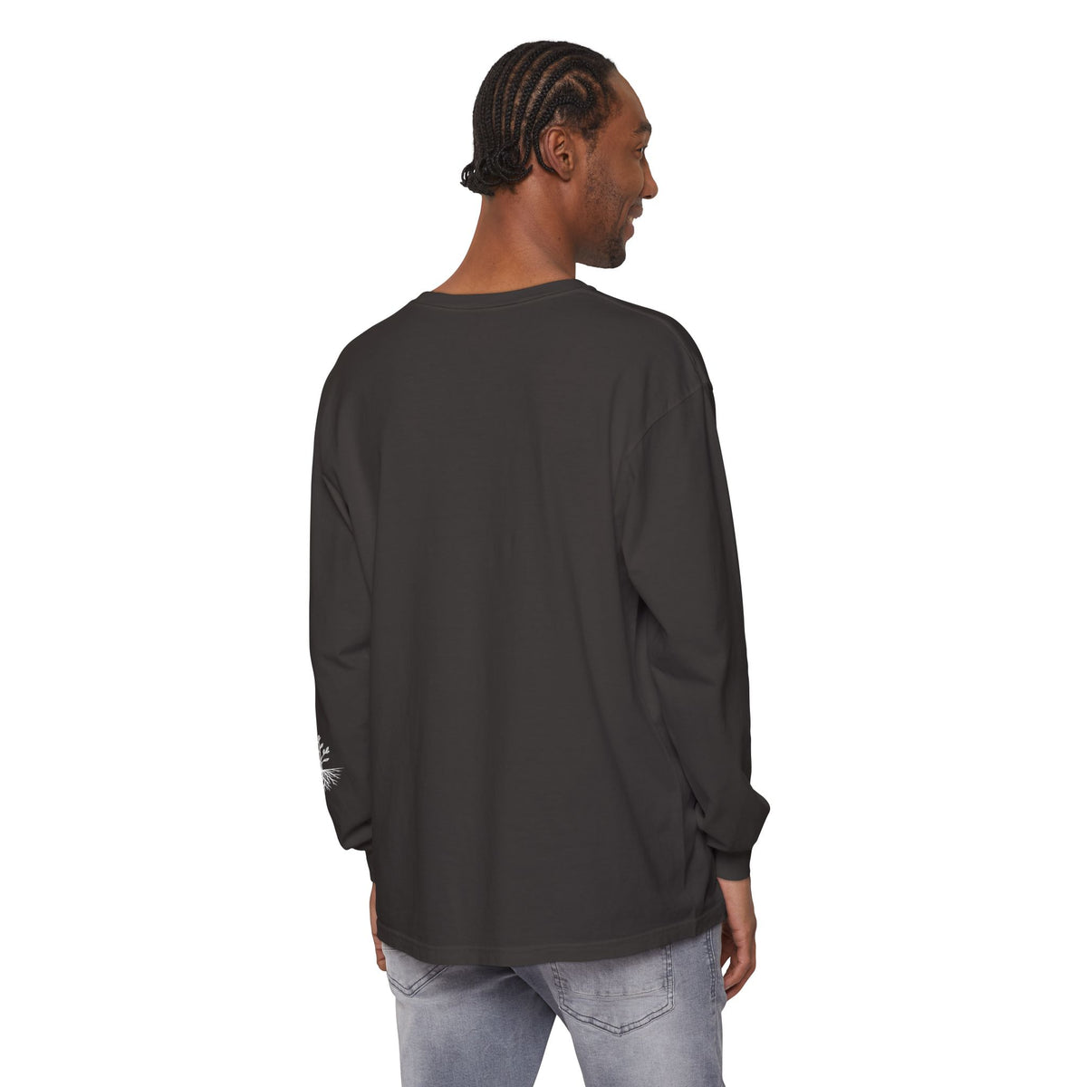 Still & Rooted Long Sleeve T-Shirt – Minimalist Nature Graphic