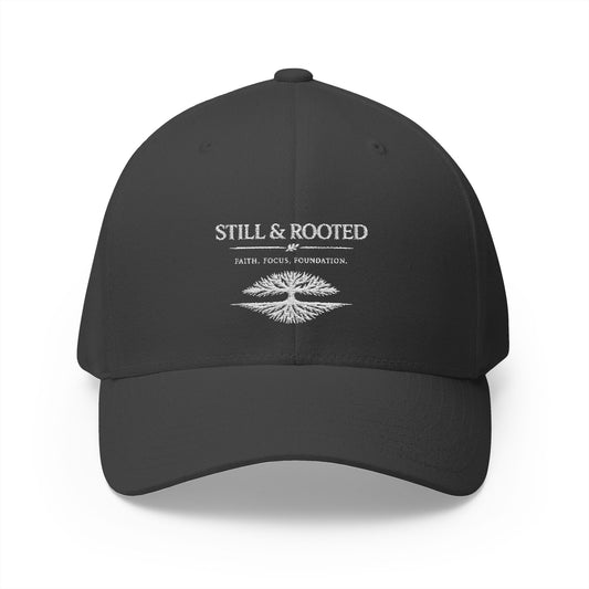 Still & Rooted Embroidered Baseball Cap — Minimal Nature-Inspired Hat