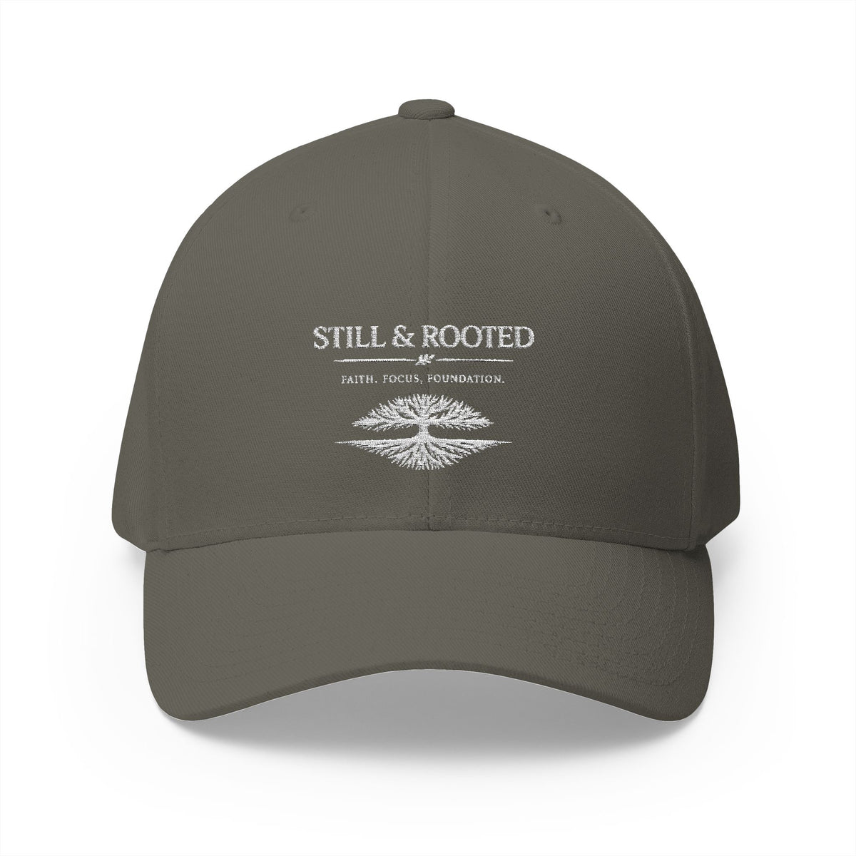 Still & Rooted Embroidered Baseball Cap — Minimal Nature-Inspired Hat