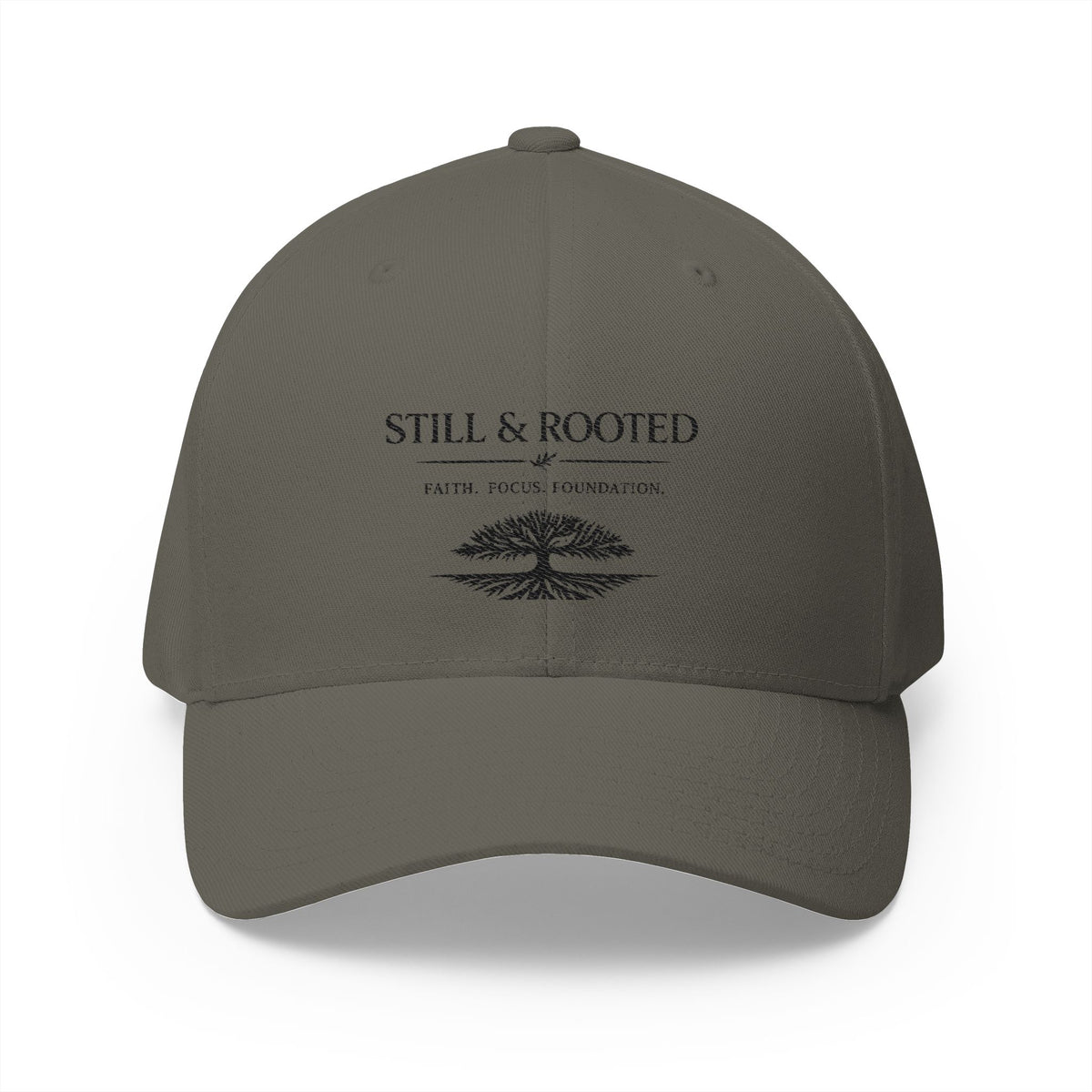 Still & Rooted Embroidered Cap — Faith, Hope & Foundation Tree Hat