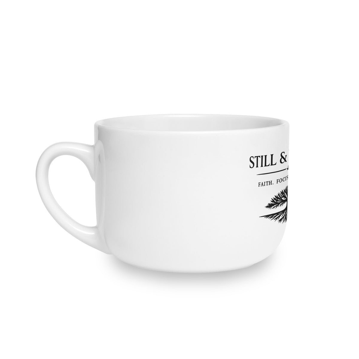 Still & Rooted Ceramic Latte Mug — 25oz Inspirational Coffee Cup