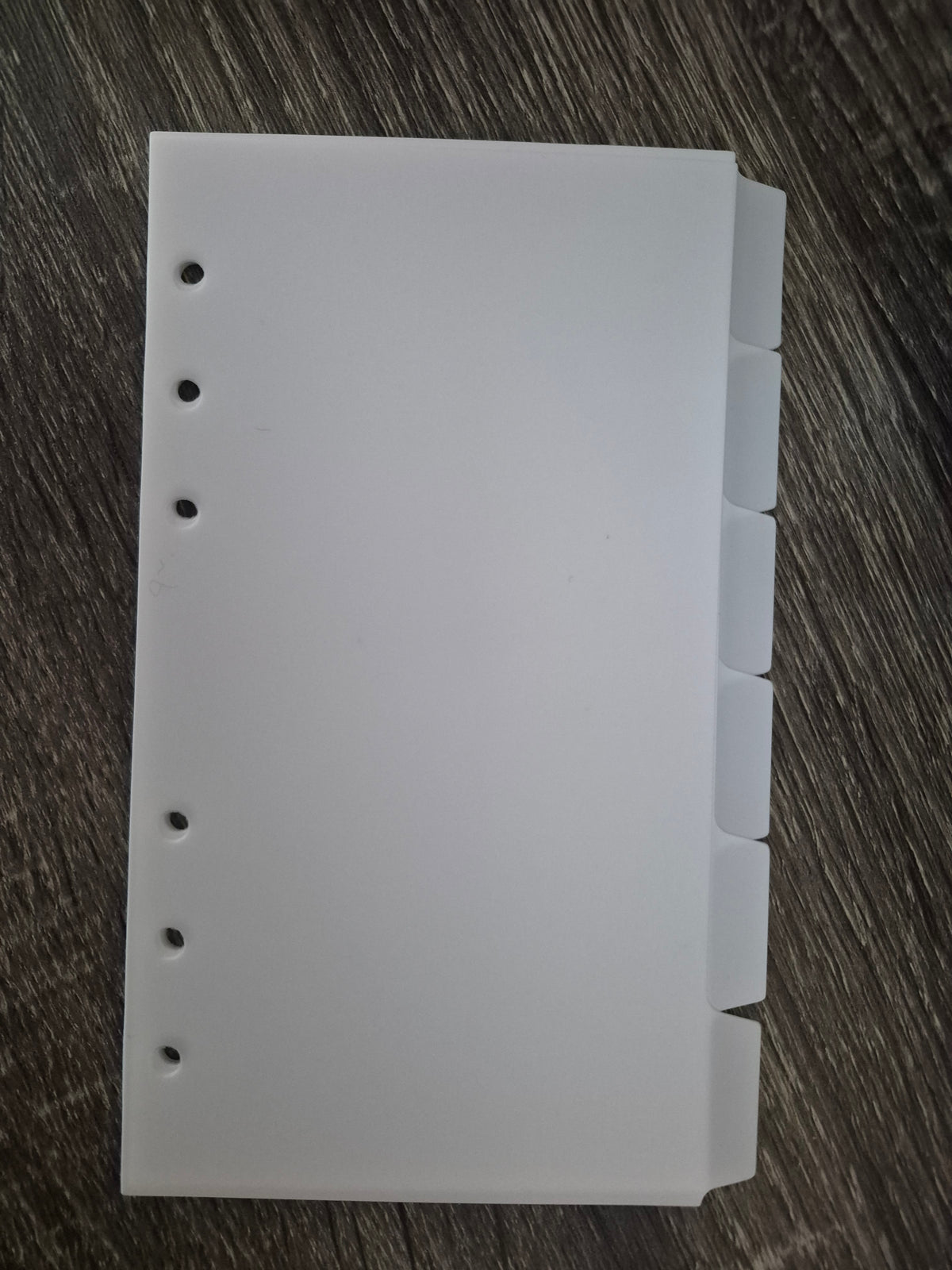 A6 Size Loose Leaf Index Dividers with 6 Side Tabs
