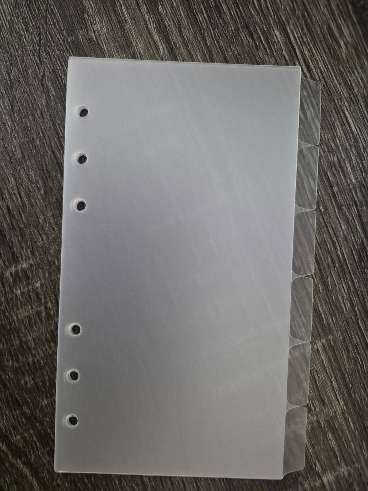 A6 Size Loose Leaf Index Dividers with 6 Side Tabs