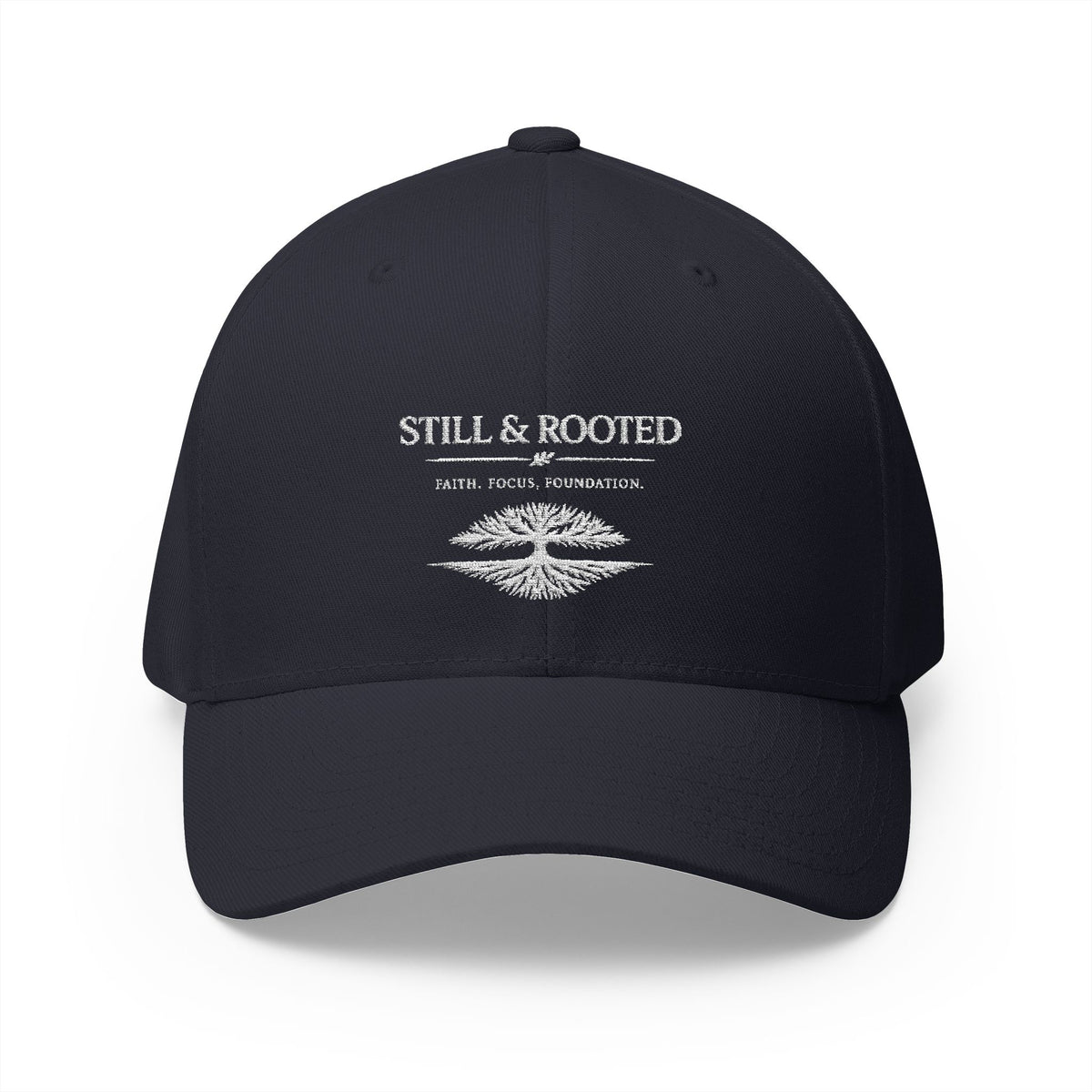 Still & Rooted Embroidered Baseball Cap — Minimal Nature-Inspired Hat