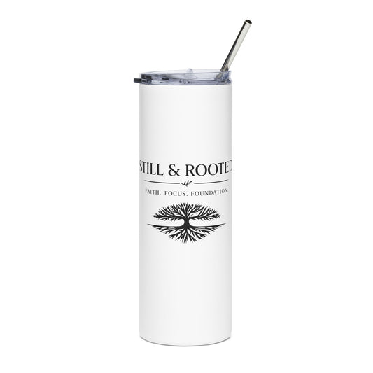 Still & Rooted 20oz Stainless Tumbler — Minimalist Tree of Life Insulated Cup