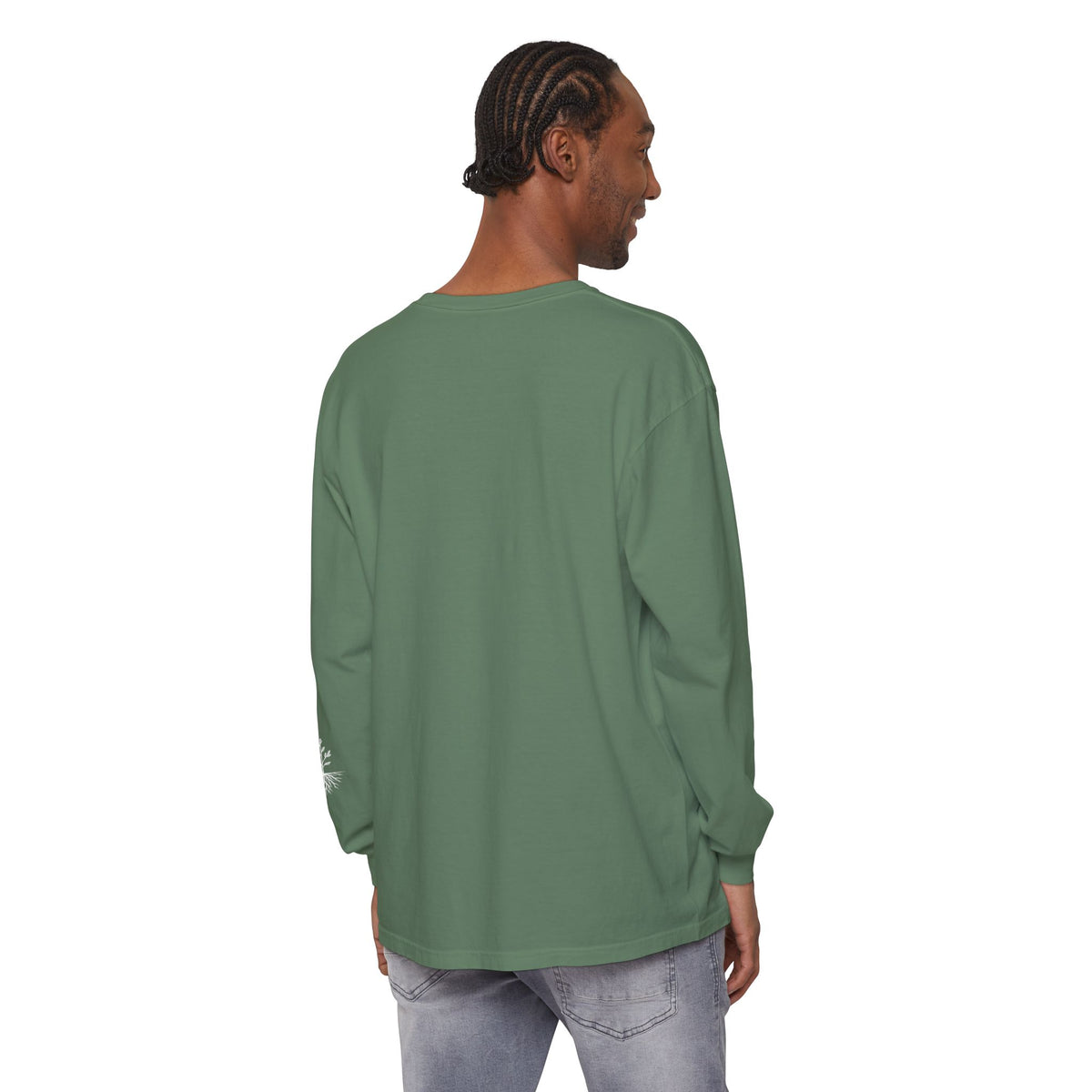 Still & Rooted Long Sleeve T-Shirt – Minimalist Nature Graphic