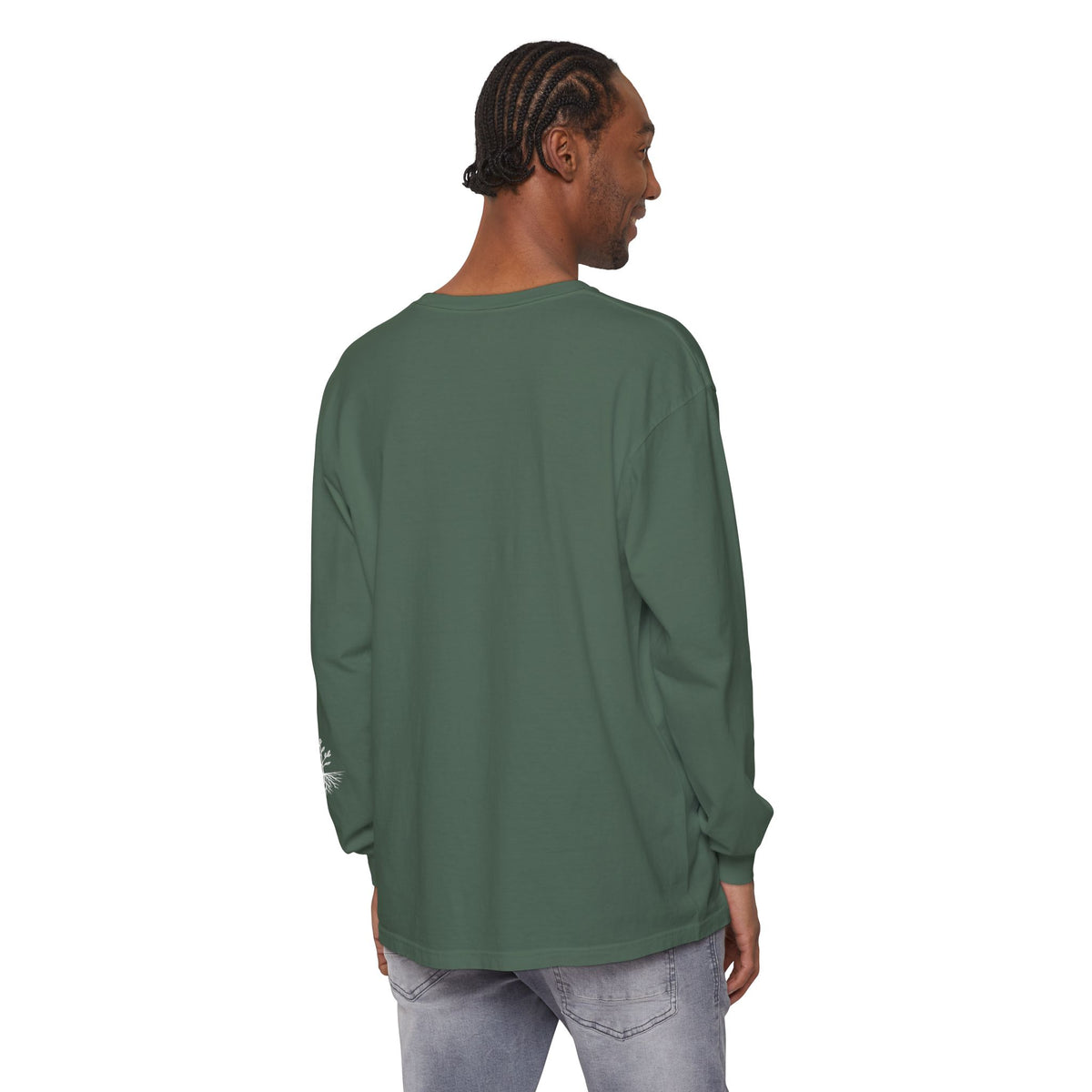 Still & Rooted Long Sleeve T-Shirt – Minimalist Nature Graphic