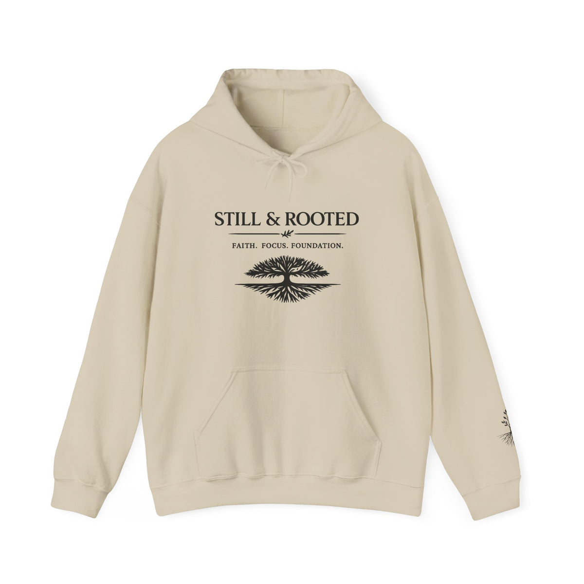 Still & Rooted Hoodie — Nature-Inspired Calm Graphic Pullover