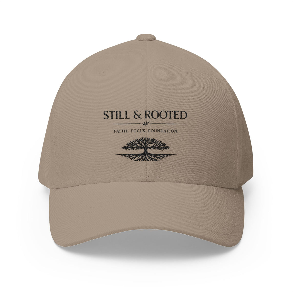 Still & Rooted Embroidered Cap — Faith, Hope & Foundation Tree Hat