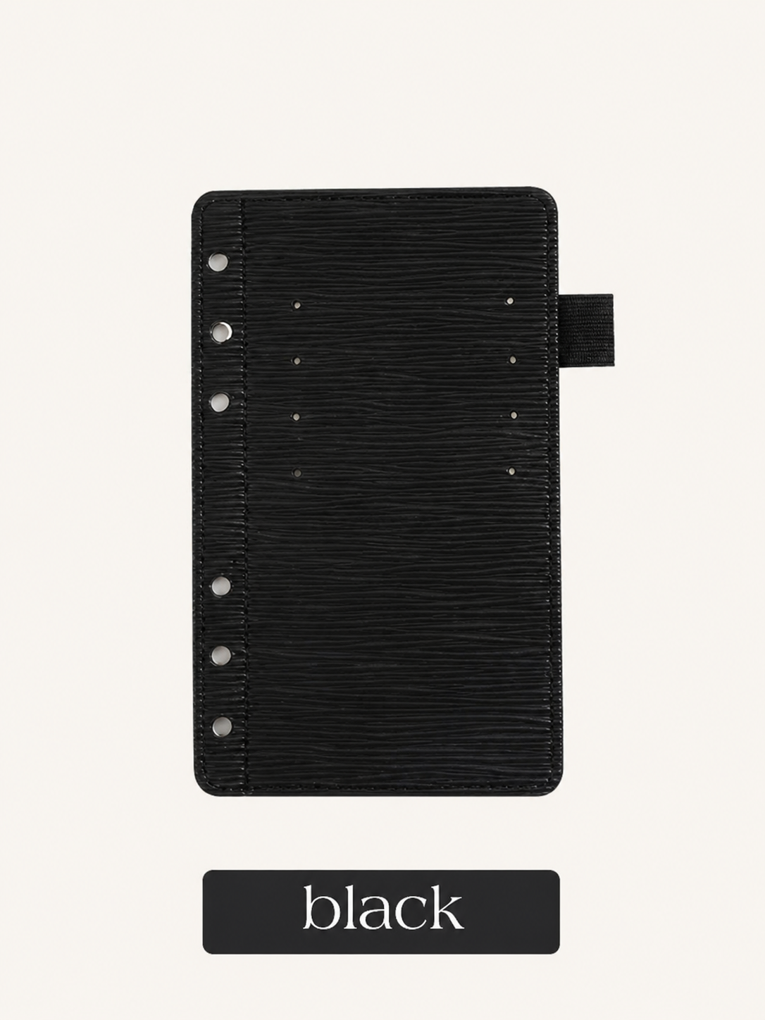 6 Card Slots Elastic Pen Loop Dashboard Flyleaf Insert